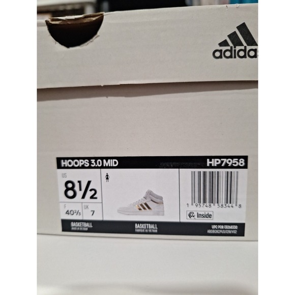 Adidas Women's Hoops 3.0 Mid Basketball Shoes Sneakers Size 8.5 New - Picture 4 of 16